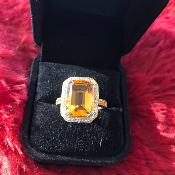 Citrine Diamond ring!!! - Picture 3 of 6